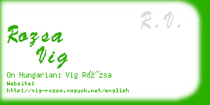 rozsa vig business card